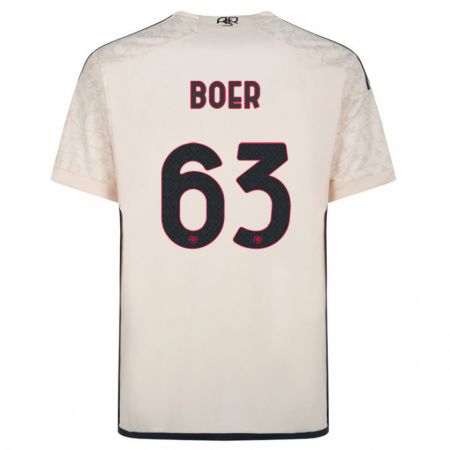 Kandiny Mujer Camiseta Pietro Boer #63 Blanquecino 2ª Equipación 2023/24 La Camisa Chile