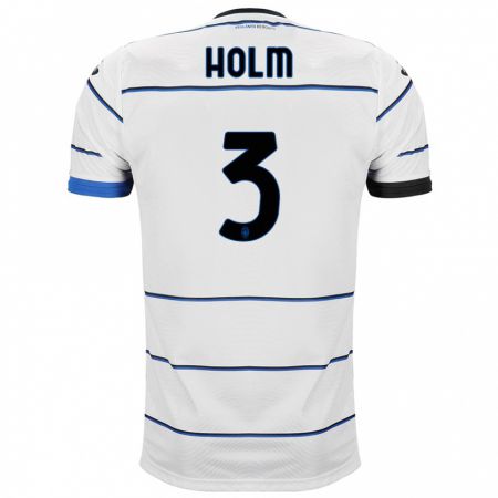 Kandiny Mujer Camiseta Emil Holm #3 Blanco 2ª Equipación 2023/24 La Camisa Chile