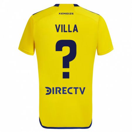 Kandiny Mujer Camiseta Sebastián Villa #0 Amarillo 2ª Equipación 2023/24 La Camisa Chile