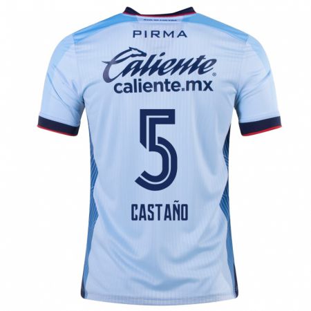 Kandiny Mujer Camiseta Kevin Castaño #5 Cielo Azul 2ª Equipación 2023/24 La Camisa Chile