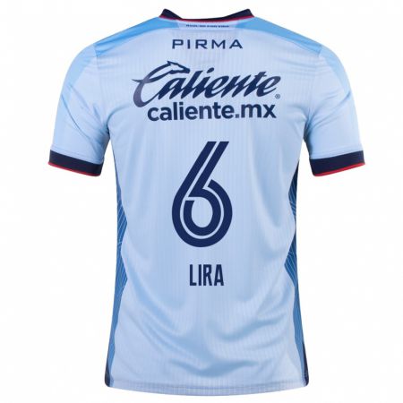 Kandiny Mujer Camiseta Érik Lira #6 Cielo Azul 2ª Equipación 2023/24 La Camisa Chile