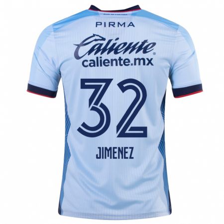 Kandiny Mujer Camiseta Cristian Jiménez #32 Cielo Azul 2ª Equipación 2023/24 La Camisa Chile