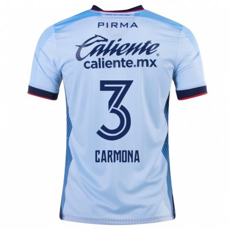 Kandiny Mujer Camiseta Edith Carmona #3 Cielo Azul 2ª Equipación 2023/24 La Camisa Chile