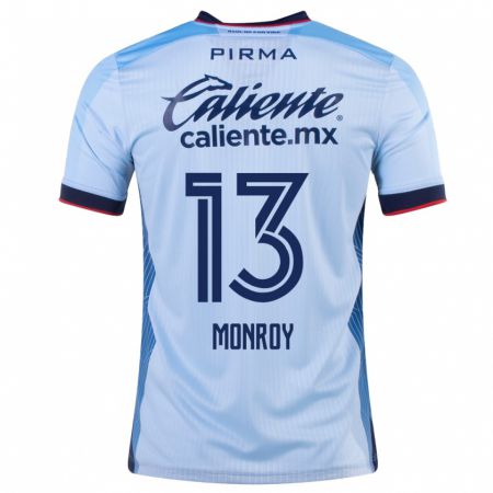 Kandiny Mujer Camiseta Daniela Monroy #13 Cielo Azul 2ª Equipación 2023/24 La Camisa Chile