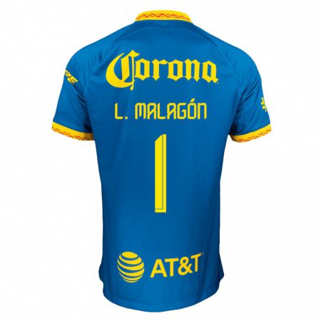 Kandiny Mujer Camiseta Luis Malagón #1 Azul 2ª Equipación 2023/24 La Camisa Chile