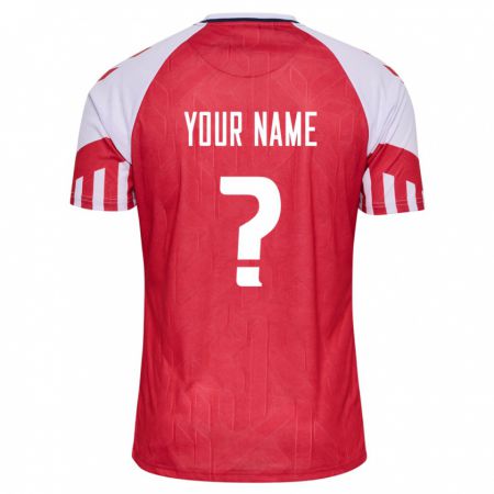 Kandiny Niño Camiseta Dinamarca Su Nombre #0 Rojo 1ª Equipación 24-26 La Camisa Chile
