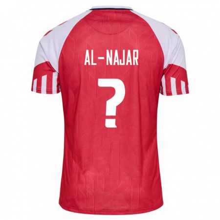 Kandiny Niño Camiseta Dinamarca Ali Al-Najar #0 Rojo 1ª Equipación 24-26 La Camisa Chile