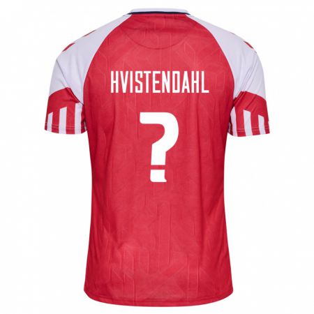 Kandiny Niño Camiseta Dinamarca Johan Hvistendahl #0 Rojo 1ª Equipación 24-26 La Camisa Chile