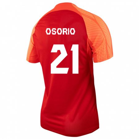 Kandiny Niño Camiseta Canadá Jonathan Osorio #21 Naranja 1ª Equipación 24-26 La Camisa Chile