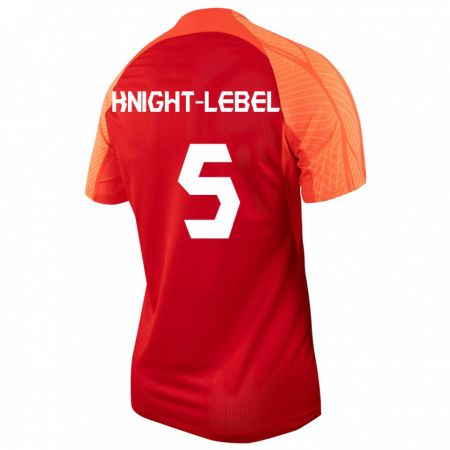 Kandiny Niño Camiseta Canadá Jamie Knight-Lebel #5 Naranja 1ª Equipación 24-26 La Camisa Chile