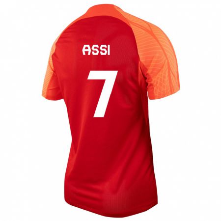 Kandiny Niño Camiseta Canadá Jean-Aniel Assi #7 Naranja 1ª Equipación 24-26 La Camisa Chile
