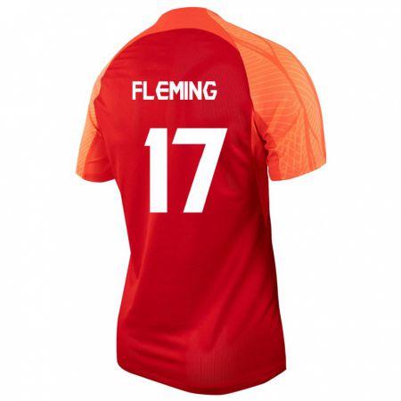 Kandiny Niño Camiseta Canadá Jessie Fleming #17 Naranja 1ª Equipación 24-26 La Camisa Chile