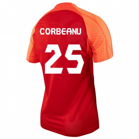 Kandiny Niño Camiseta Canadá Theo Corbeanu #25 Naranja 1ª Equipación 24-26 La Camisa Chile