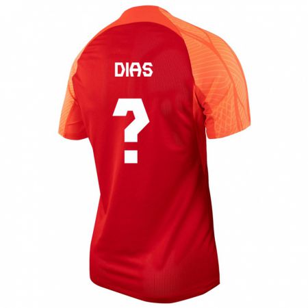 Kandiny Niño Camiseta Canadá Lucas Dias #0 Naranja 1ª Equipación 24-26 La Camisa Chile