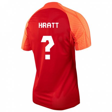 Kandiny Niño Camiseta Canadá Ronan Kratt #0 Naranja 1ª Equipación 24-26 La Camisa Chile