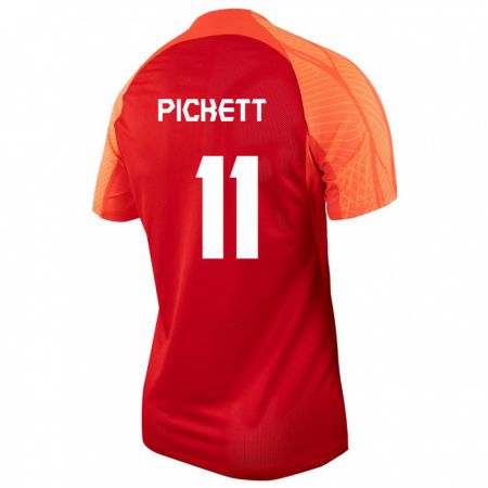 Kandiny Niño Camiseta Canadá Victoria Pickett #11 Naranja 1ª Equipación 24-26 La Camisa Chile