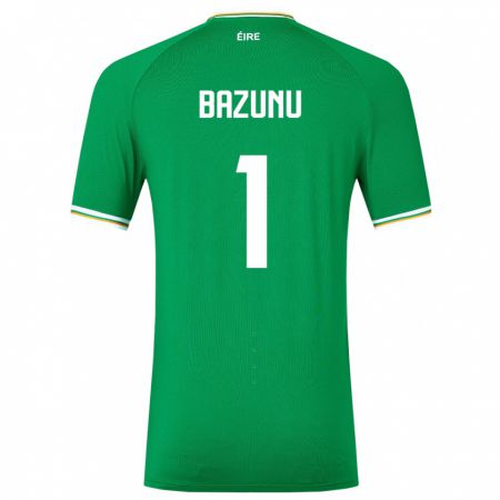 Kandiny Niño Camiseta Irlanda Gavin Bazunu #1 Verde 1ª Equipación 24-26 La Camisa Chile