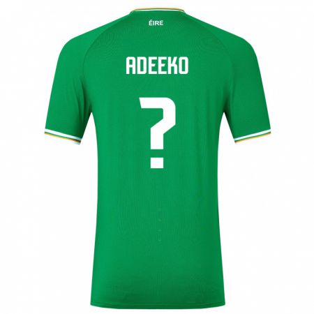 Kandiny Niño Camiseta Irlanda Baba Adeeko #0 Verde 1ª Equipación 24-26 La Camisa Chile