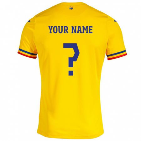 Kandiny Niño Camiseta Rumania Su Nombre #0 Amarillo 1ª Equipación 24-26 La Camisa Chile