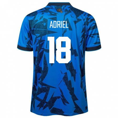 Kandiny Niño Camiseta El Salvador Adriel Martínez #18 Azul 1ª Equipación 24-26 La Camisa Chile