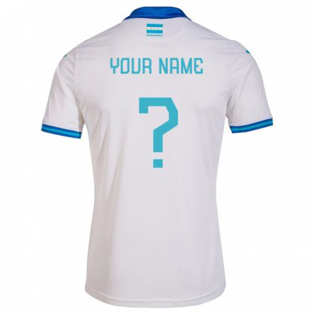 Kandiny Niño Camiseta Honduras Su Nombre #0 Blanco 1ª Equipación 24-26 La Camisa Chile
