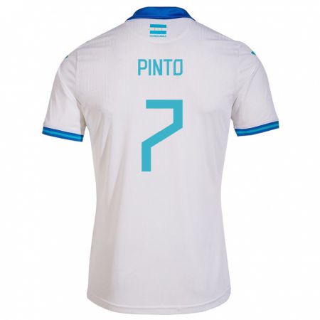 Kandiny Niño Camiseta Honduras José Pinto #7 Blanco 1ª Equipación 24-26 La Camisa Chile