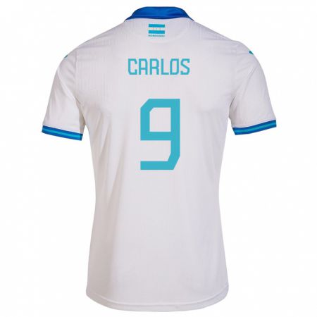 Kandiny Niño Camiseta Honduras Carlos Mejía #9 Blanco 1ª Equipación 24-26 La Camisa Chile