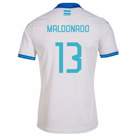 Kandiny Niño Camiseta Honduras Edwin Maldonado #13 Blanco 1ª Equipación 24-26 La Camisa Chile