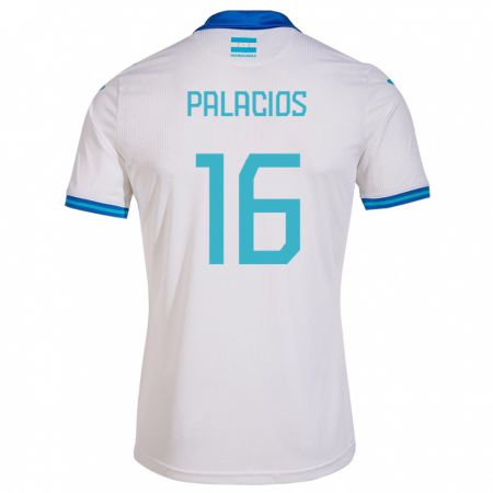 Kandiny Niño Camiseta Honduras Danilo Palacios #16 Blanco 1ª Equipación 24-26 La Camisa Chile