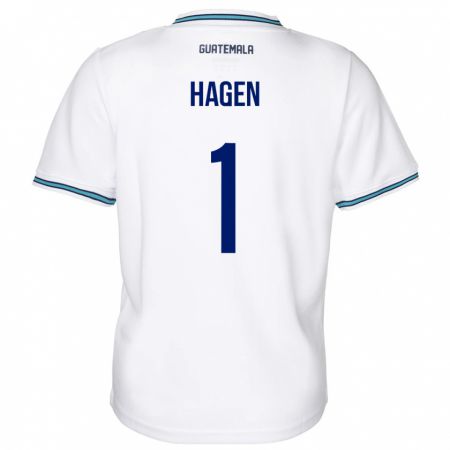 Kandiny Niño Camiseta Guatemala Nicholas Hagen #1 Blanco 1ª Equipación 24-26 La Camisa Chile