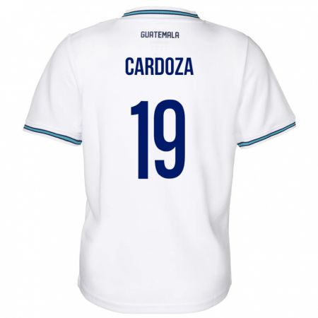 Kandiny Niño Camiseta Guatemala Elmer Cardoza #19 Blanco 1ª Equipación 24-26 La Camisa Chile