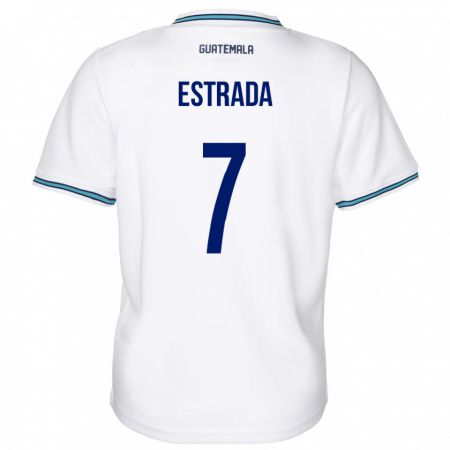 Kandiny Niño Camiseta Guatemala Javier Estrada #7 Blanco 1ª Equipación 24-26 La Camisa Chile