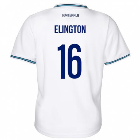 Kandiny Niño Camiseta Guatemala Elvi Elington #16 Blanco 1ª Equipación 24-26 La Camisa Chile