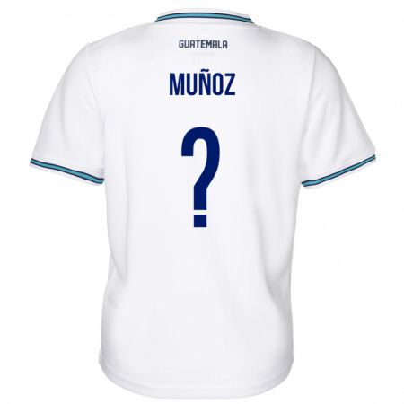 Kandiny Niño Camiseta Guatemala Rudy Muñoz #0 Blanco 1ª Equipación 24-26 La Camisa Chile