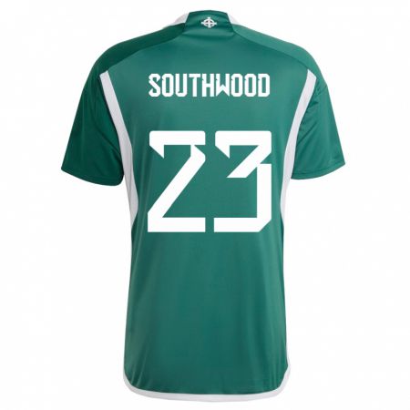 Kandiny Niño Camiseta Irlanda Del Norte Luke Southwood #23 Verde 1ª Equipación 24-26 La Camisa Chile