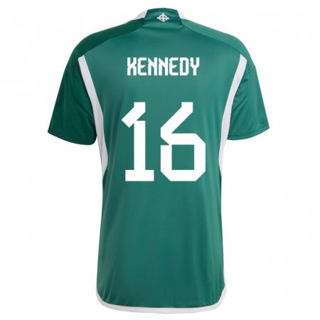 Kandiny Niño Camiseta Irlanda Del Norte Matty Kennedy #16 Verde 1ª Equipación 24-26 La Camisa Chile