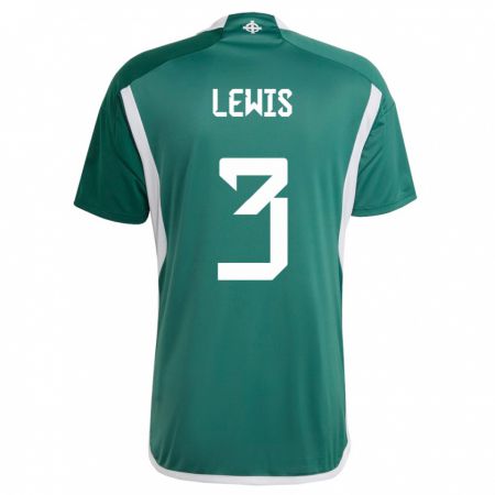 Kandiny Niño Camiseta Irlanda Del Norte Jamal Lewis #3 Verde 1ª Equipación 24-26 La Camisa Chile