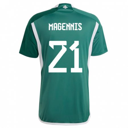 Kandiny Niño Camiseta Irlanda Del Norte Josh Magennis #21 Verde 1ª Equipación 24-26 La Camisa Chile