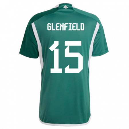 Kandiny Niño Camiseta Irlanda Del Norte Sam Glenfield #15 Verde 1ª Equipación 24-26 La Camisa Chile