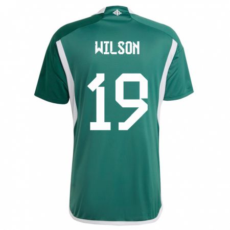 Kandiny Niño Camiseta Irlanda Del Norte Emily Wilson #19 Verde 1ª Equipación 24-26 La Camisa Chile