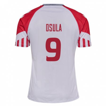 Kandiny Niño Camiseta Dinamarca William Osula #9 Blanco 2ª Equipación 24-26 La Camisa Chile