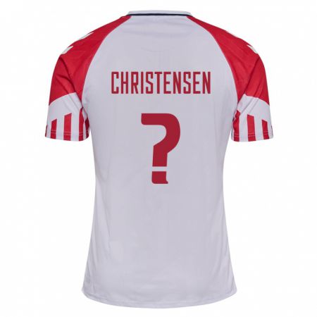 Kandiny Niño Camiseta Dinamarca Aske Christensen #5 Blanco 2ª Equipación 24-26 La Camisa Chile