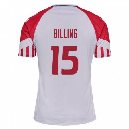 Kandiny Niño Camiseta Dinamarca Philip Billing #15 Blanco 2ª Equipación 24-26 La Camisa Chile