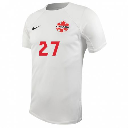 Kandiny Niño Camiseta Canadá Sura Yekka #27 Blanco 2ª Equipación 24-26 La Camisa Chile