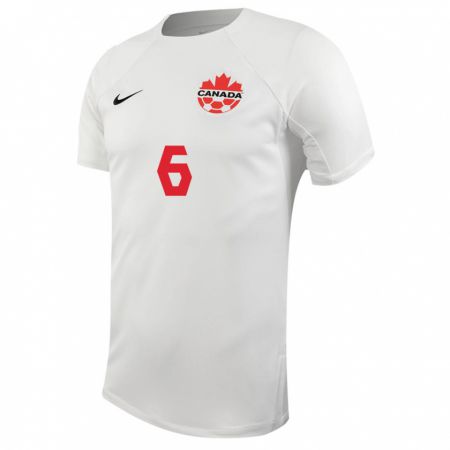 Kandiny Niño Camiseta Canadá Deanne Rose #6 Blanco 2ª Equipación 24-26 La Camisa Chile