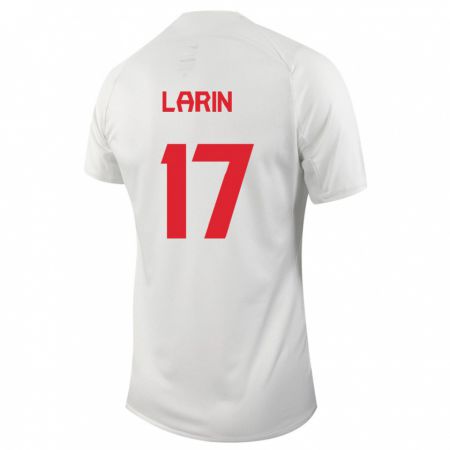 Kandiny Niño Camiseta Canadá Cyle Larin #17 Blanco 2ª Equipación 24-26 La Camisa Chile