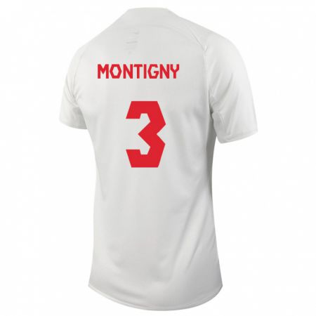 Kandiny Niño Camiseta Canadá Gaël De Montigny #3 Blanco 2ª Equipación 24-26 La Camisa Chile