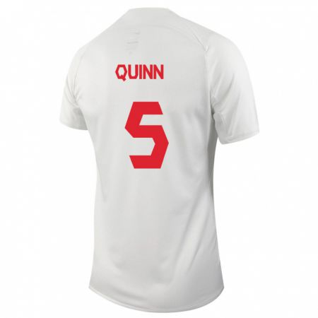 Kandiny Niño Camiseta Canadá Quinn #5 Blanco 2ª Equipación 24-26 La Camisa Chile