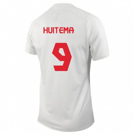 Kandiny Niño Camiseta Canadá Jordyn Huitema #9 Blanco 2ª Equipación 24-26 La Camisa Chile