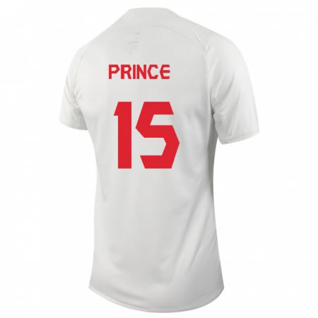 Kandiny Niño Camiseta Canadá Nichelle Prince #15 Blanco 2ª Equipación 24-26 La Camisa Chile